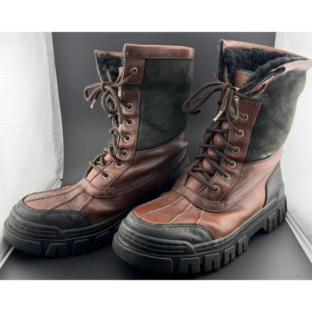 UGG Australia Adirondack II-Winter Boots, Brown Leather, 5316, Mens 9, Womens 11